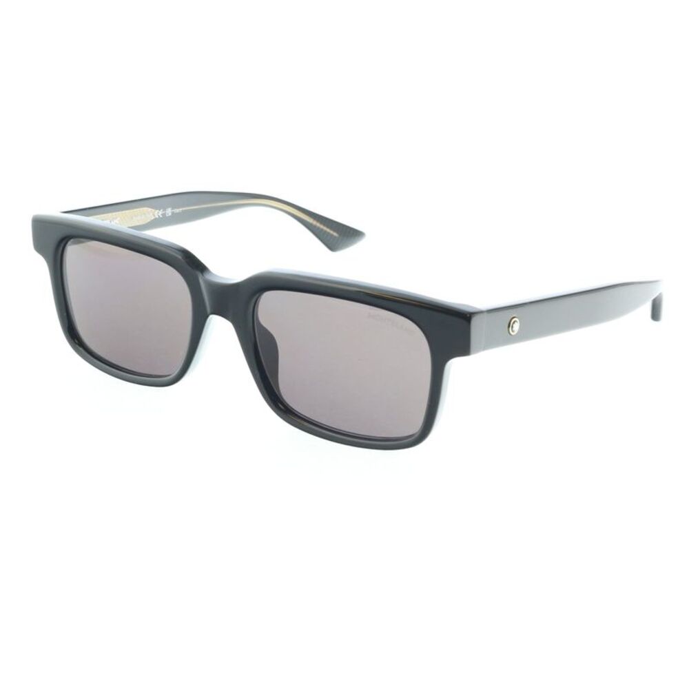 Montblanc MB0383S-001 Bold Black Square Sunglasses Minimalist Statement
